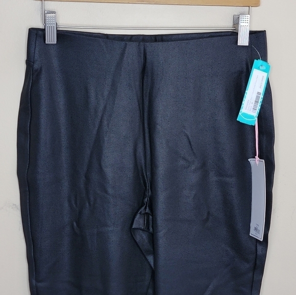 NWT Stitch Fix Dictionary | Black Rykar High Rise Coated Ponte Flare Pants - Picture 2 of 8
